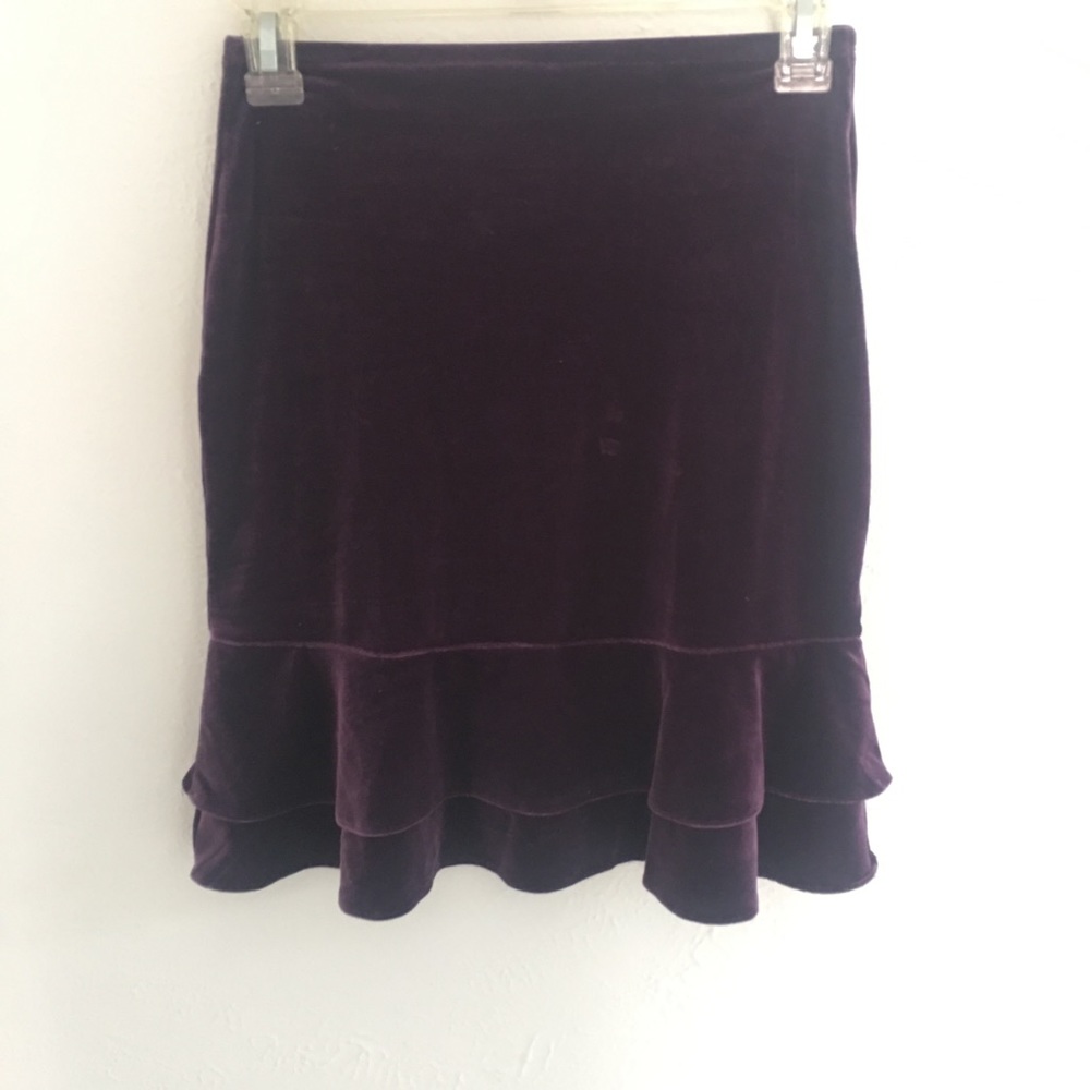 Ralph Lauren girls purple velvet skirt