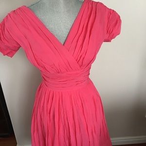 1940s inspired pink dress