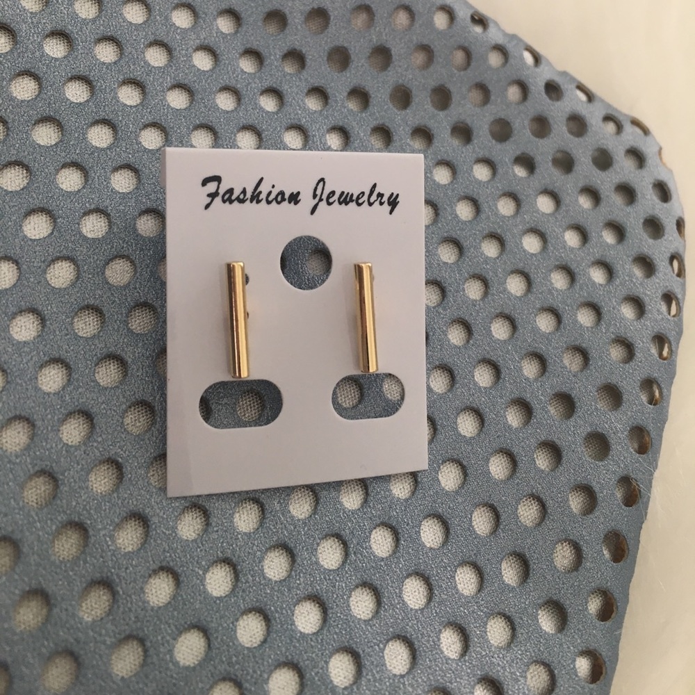 Dainty Gold Plated Bar Earrings