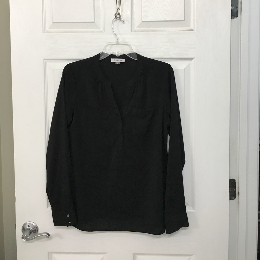 Calvin Klein Shear Black Long Sleeves Med