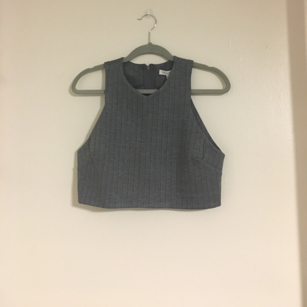 Pinstriped Crop Top