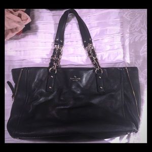Kate Spade black leather tote