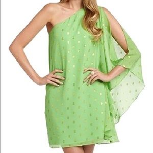 Lilly Pulitzer One Shoulder Silk Dress