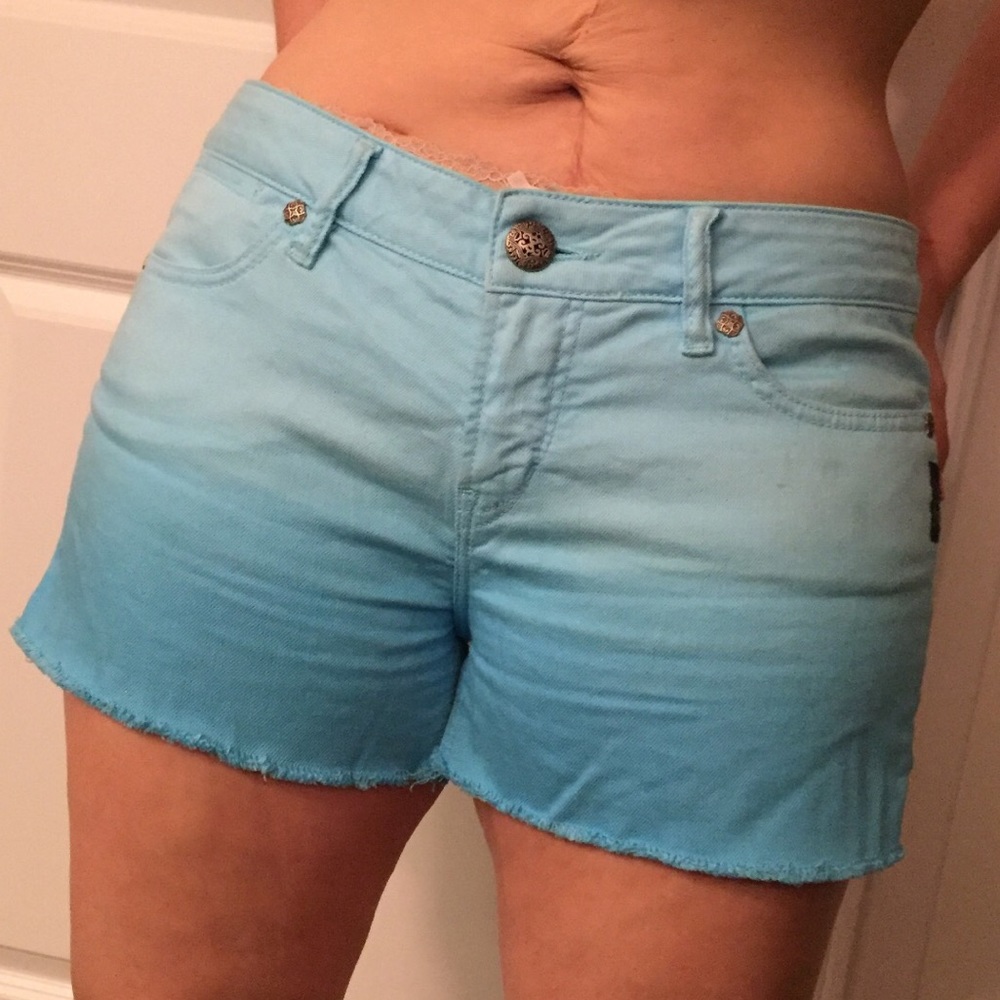 Blue ombré shorts