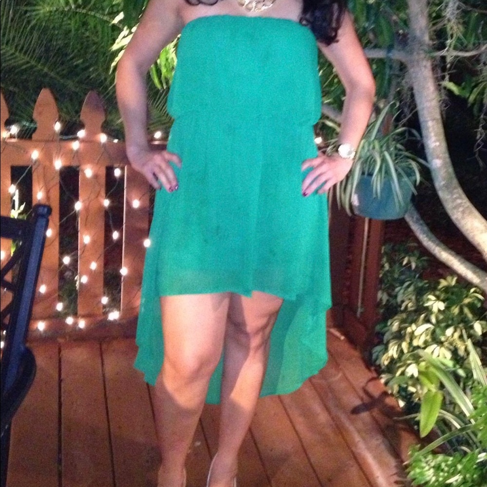 A green dress