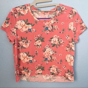 Mudd Cropped Floral Top
