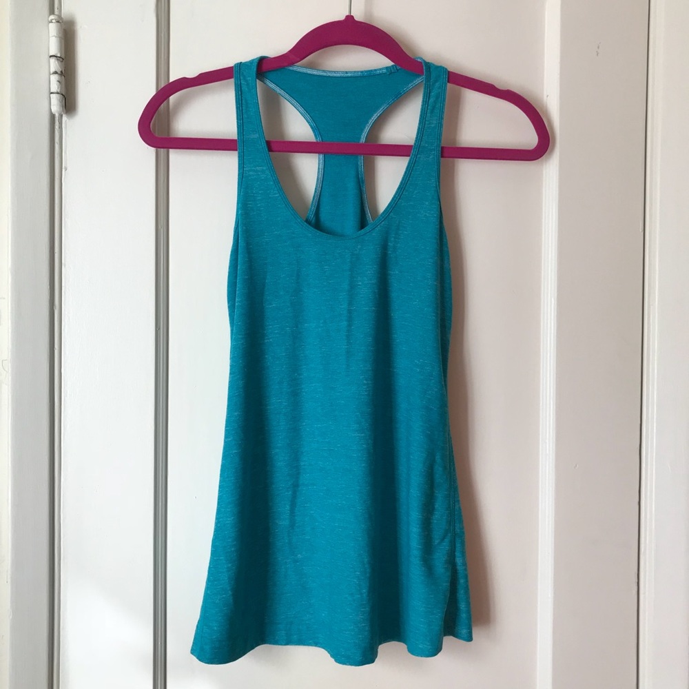 Lululemon CRB Racerback Tank Top Teal Blue Size 6