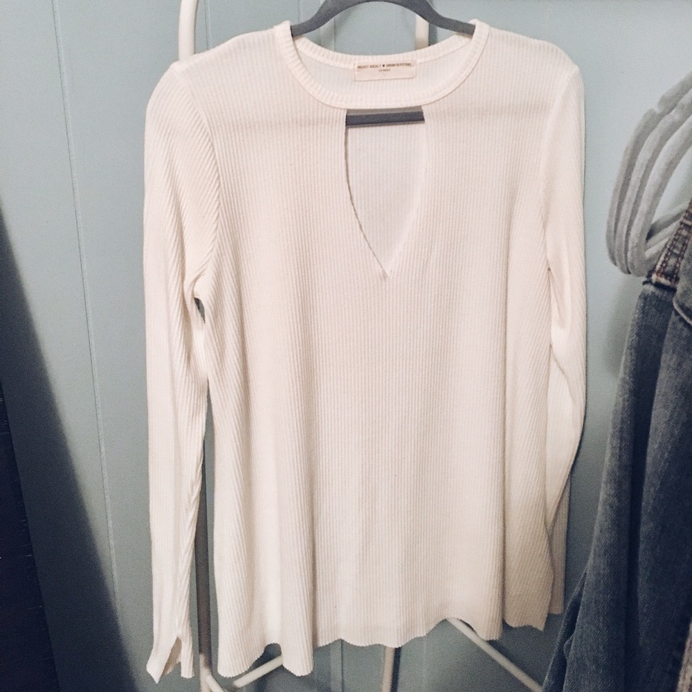 Urban Outfitters white long sleeve top