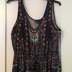 City Chic Large (20W) Kaleidoscope Maxi Tank Dress
