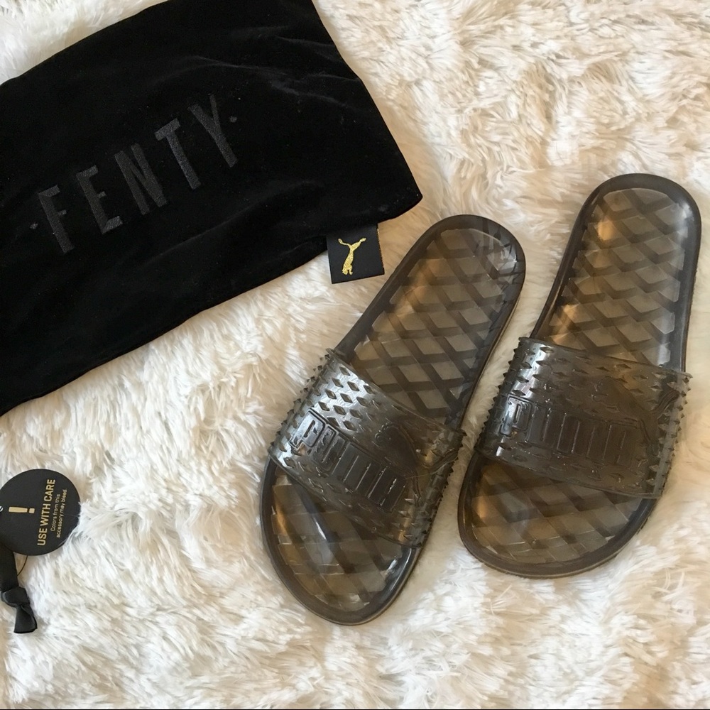 Rihanna Fenty Puma Jelly Slides in Black
