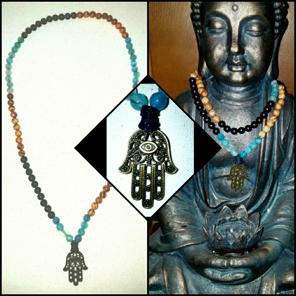 Hamsa Mala bead necklace New