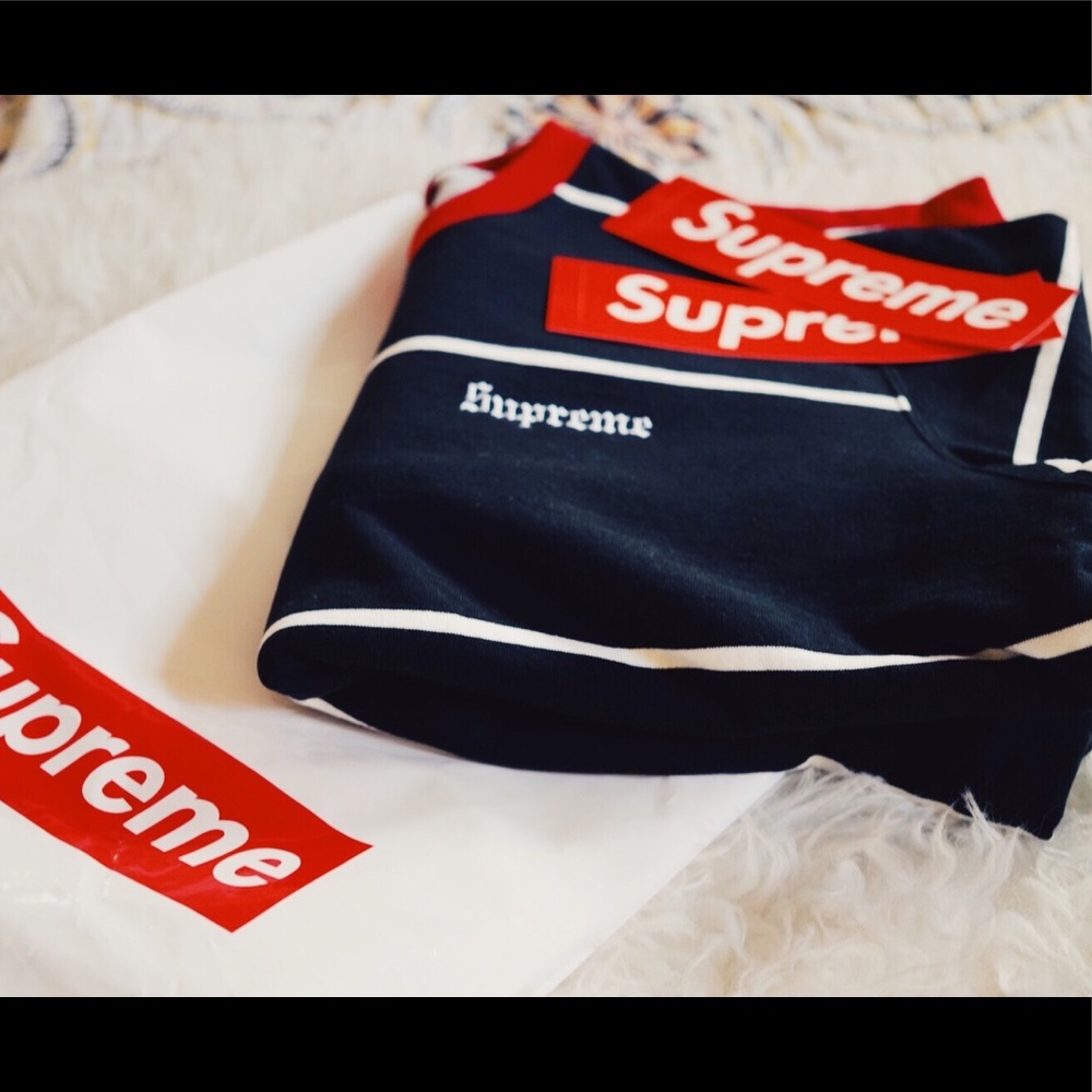 Supreme Striped Crewneck Fw17