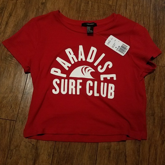 NWT Paradise Surf Club Crop Top - Picture 2 of 2