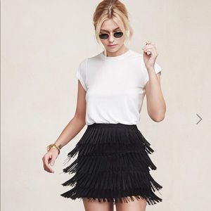 NWT Reformation Black Llama Skirt