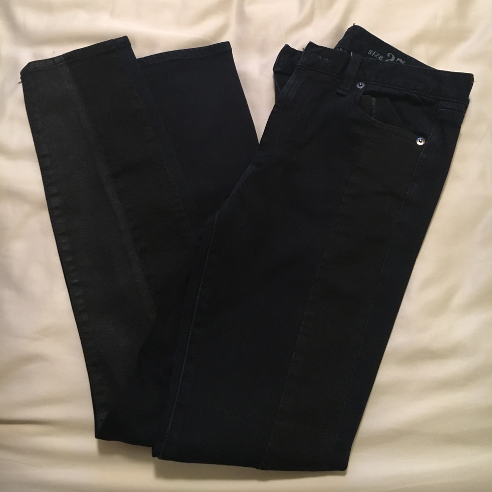 Mid rise Patchwork Toothpick Jeans