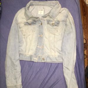 Cropped Old Navy Jean Jacket, Size Large