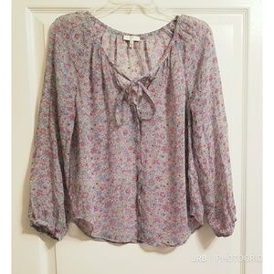 Joie long sleeve silk peasant top Joie long sleeve silk peasant top