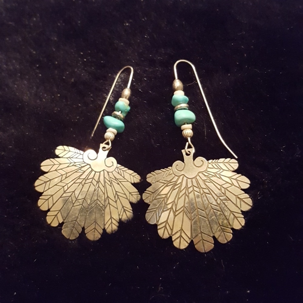 Southwestern silver earrings