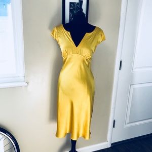 Lucky Brand Yellow Silk Dress
