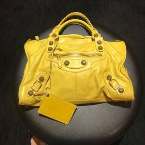 Balenciaga moutarde work bag