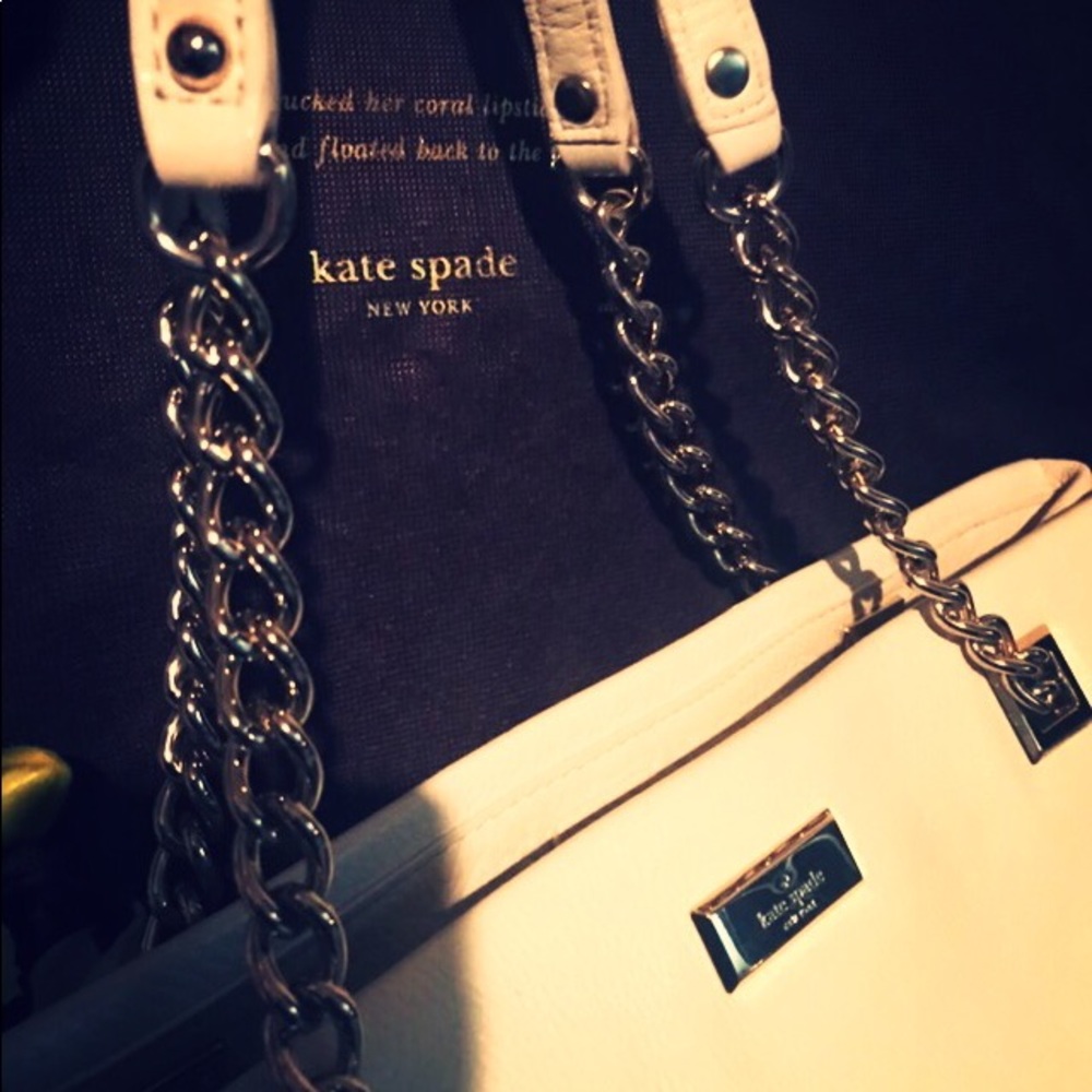 Cream Kate Spade Purse
