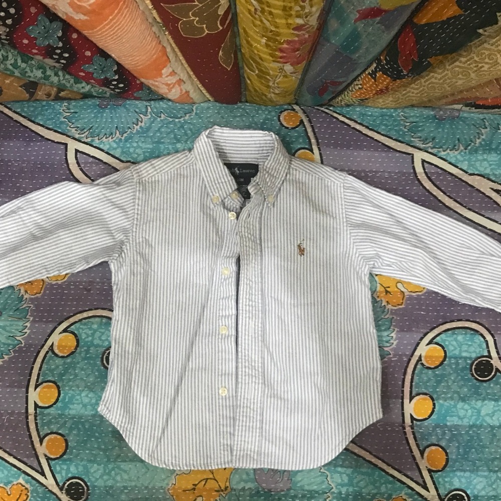 Ralph Lauren 24m pin stripe polo