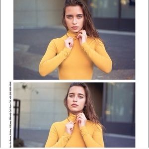 American Apparel Mustard yellow turtleneck