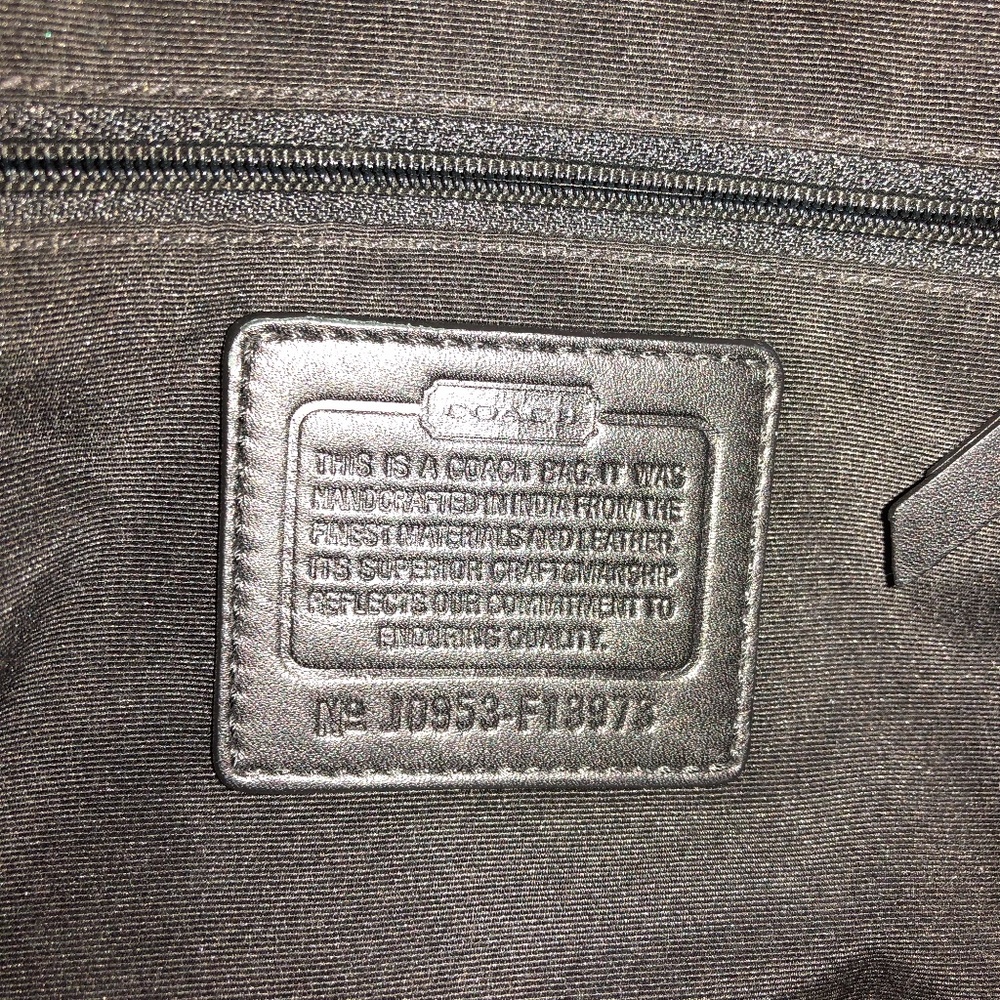 Coach Bag Black And Gray Purse - Picture 4 of 7