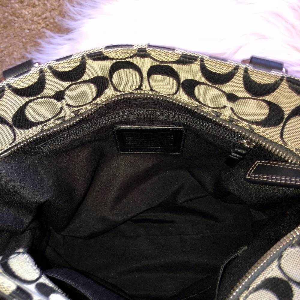 Coach Bag Black And Gray Purse - Picture 3 of 7