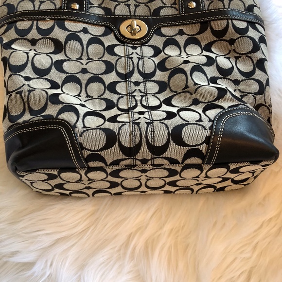 Coach Bag Black And Gray Purse - Picture 7 of 7