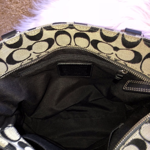 Coach Bag Black And Gray Purse - Picture 3 of 7