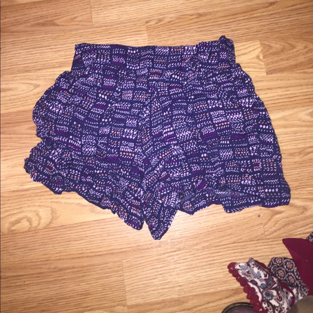 Blue printed shorts