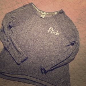 Pink lightweight blue long sleeves