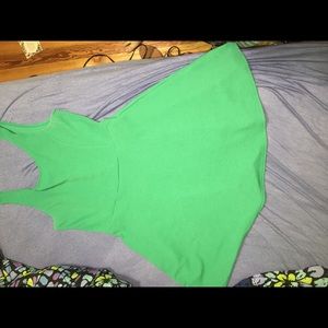 Green H&M Fit and Flare Dress