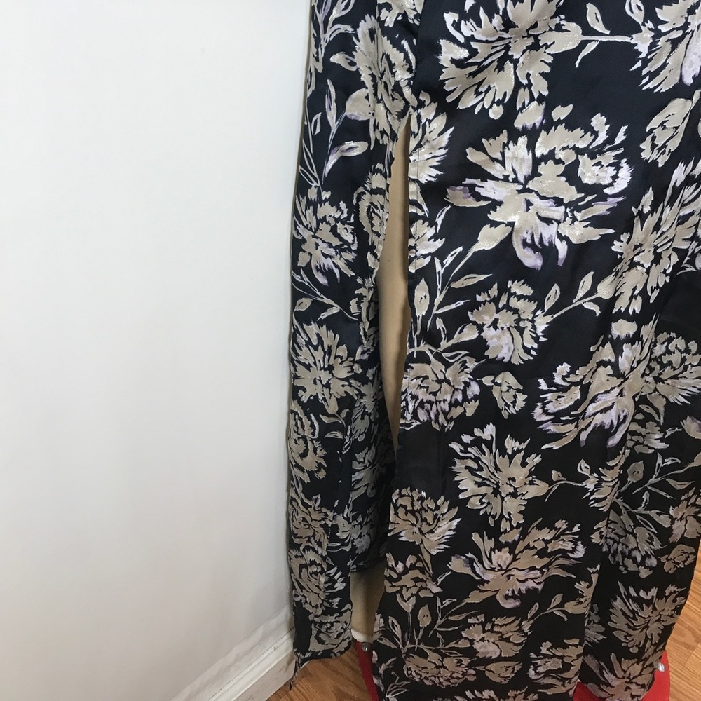 After Party by NastyGal Silk Maxi Floral Side Slit - Picture 6 of 7