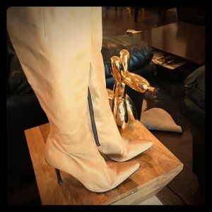 Knee high tan boots! Great for fall or winter!