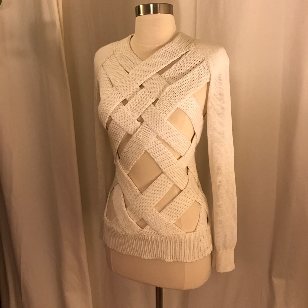Veronique bronquinho white straps sweater s