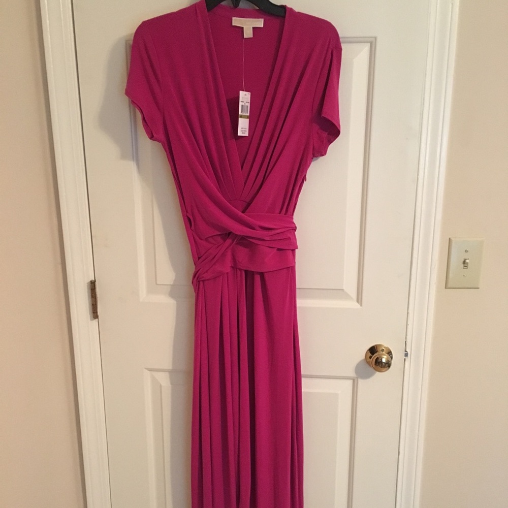 Michael Kors fuchsia wrap dress. New!