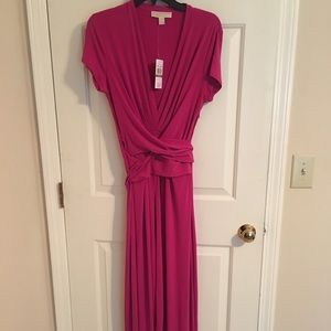 Michael Kors fuchsia wrap dress. New!