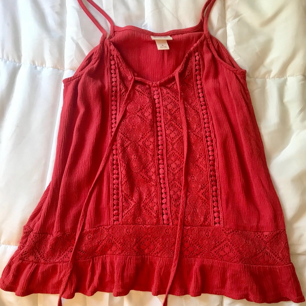 Vibrant red blouse