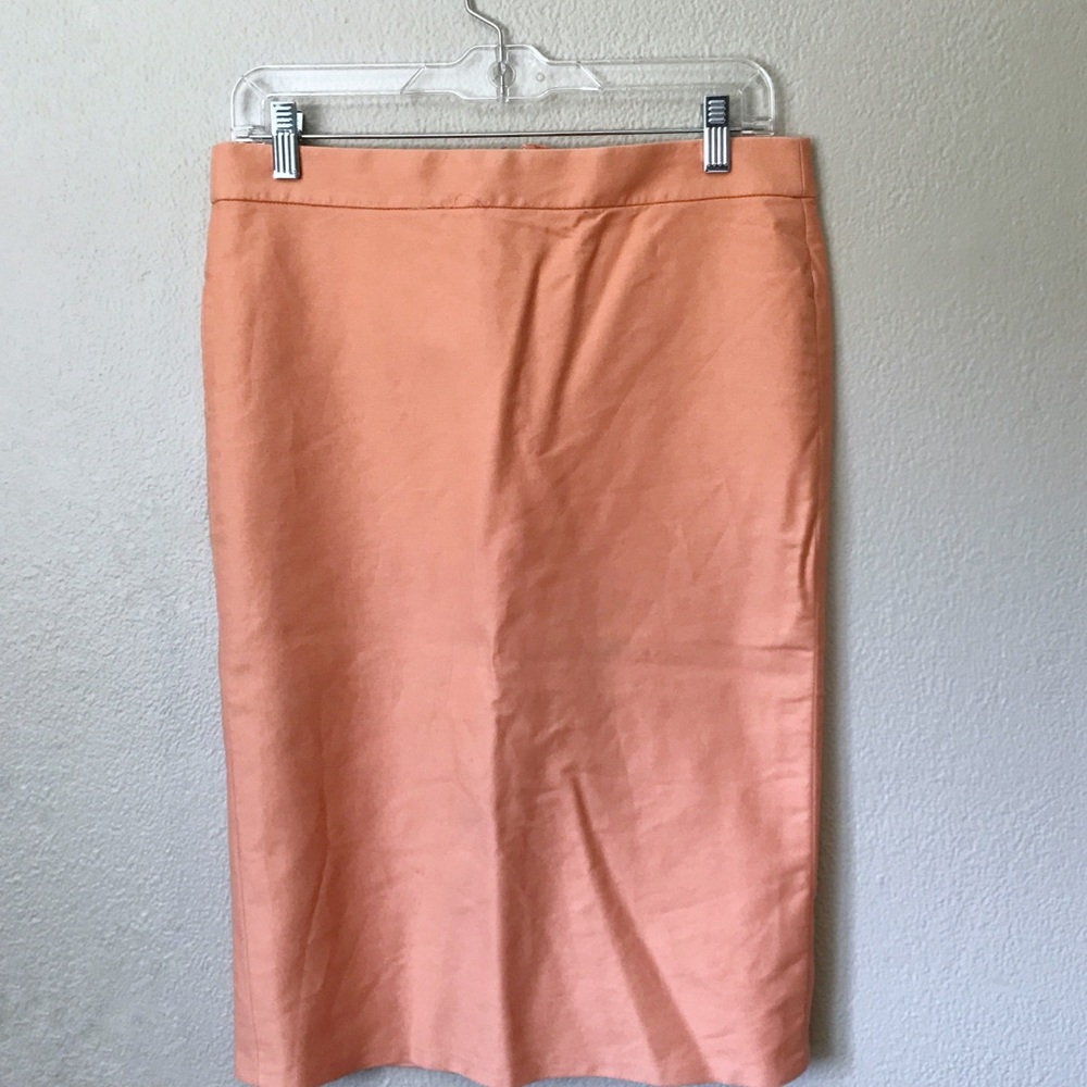 Peach J. Crew pencil skirt