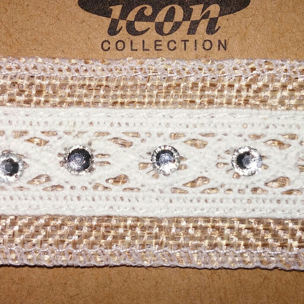 Vintage Burlap Head band