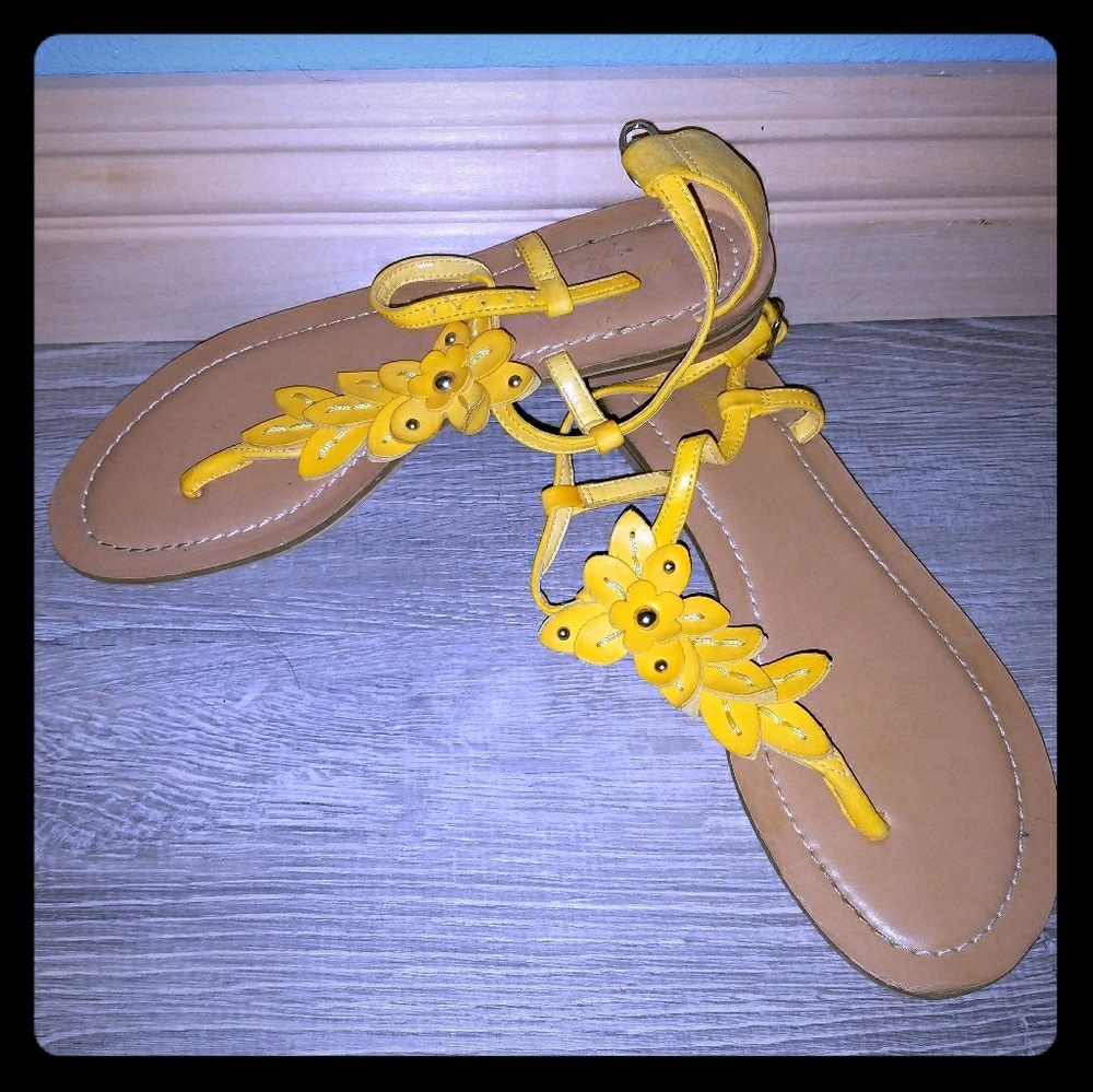 Yellow sandals