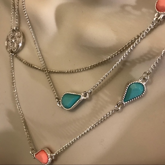 Gorgeous multicolored long necklace - Picture 4 of 4