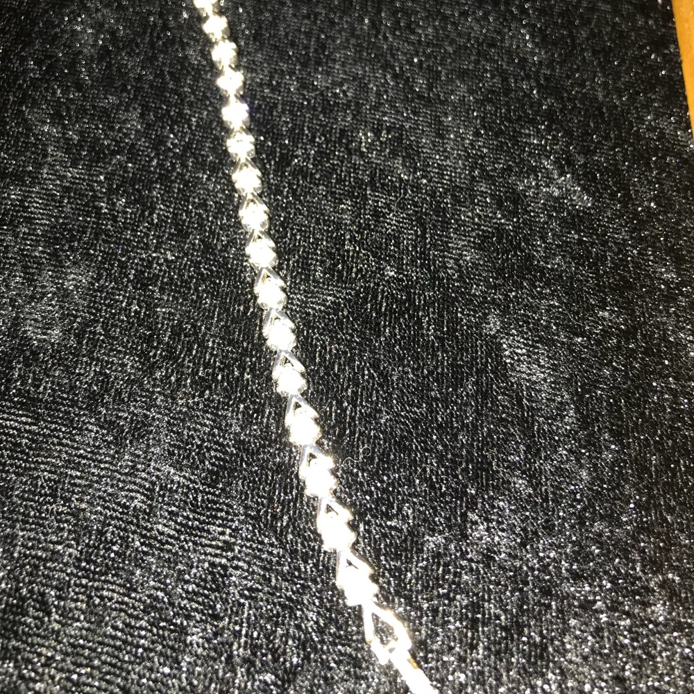 Faux diamond tennis bracelet