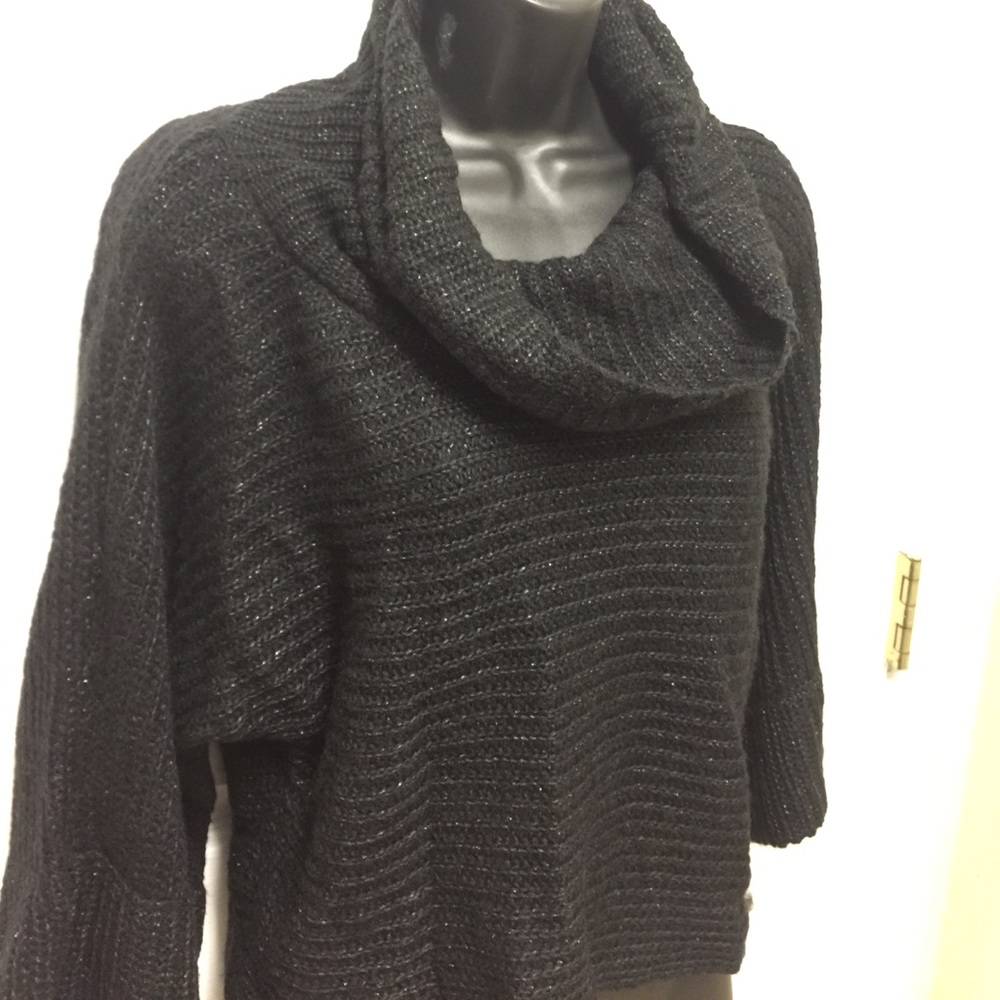 I.N.C black Cable Knitted Sweater Cropped