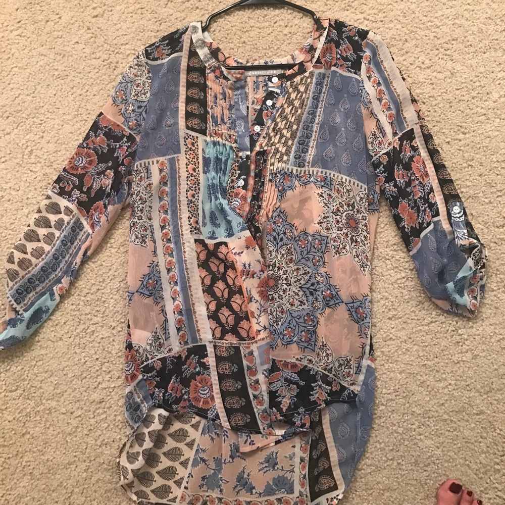 Daniel Rain paisley maternity blouse