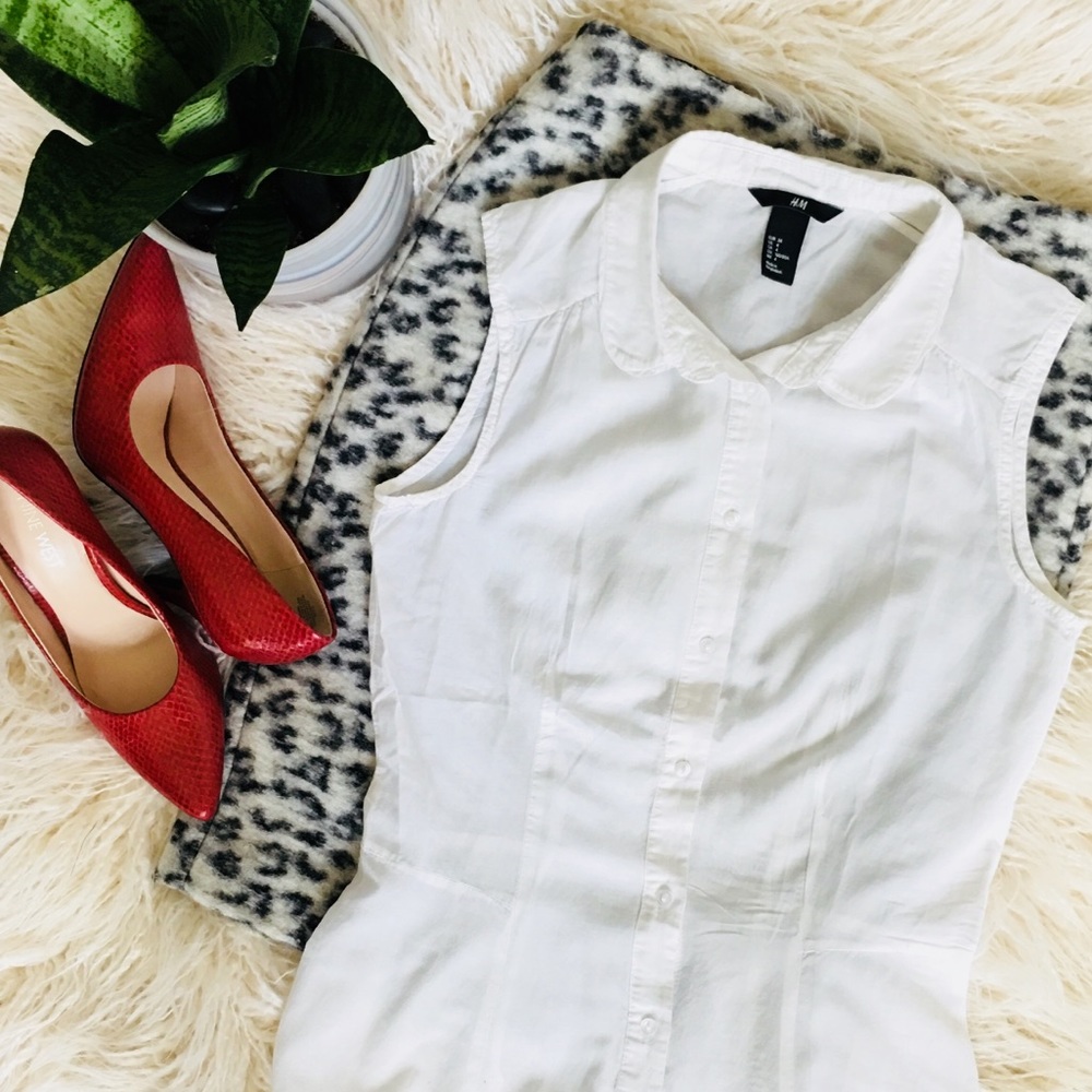 H&M white sleeveless top