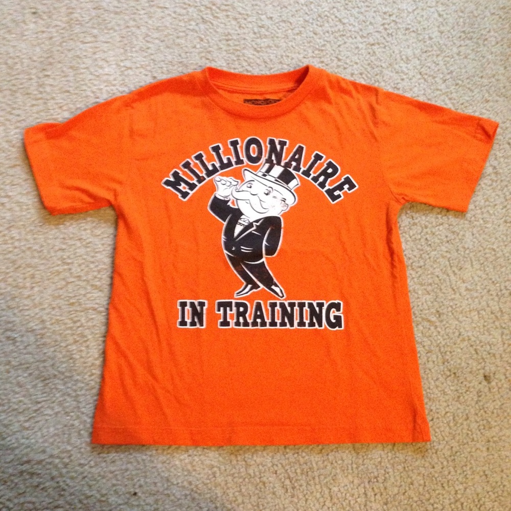 Millionaire in training t shirt size XS