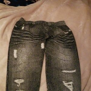 Grey distressed Jeggings
